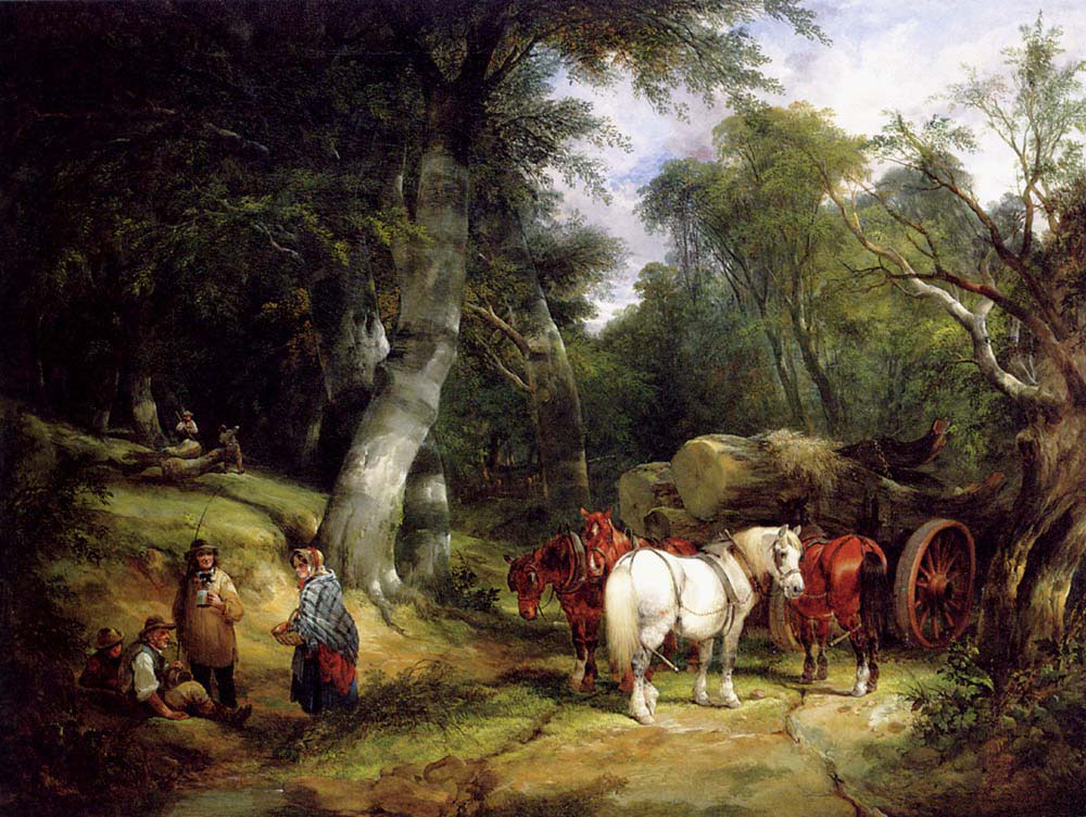 carting timber in the new forest